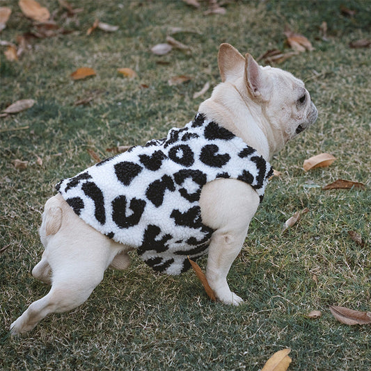 Cashmere thickened cow leopard vest