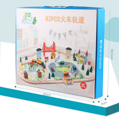 Children's Train Track Set Assembling Building Blocks Toys