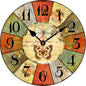 Retro Creative Wooden Wall Clock Alarm Clock