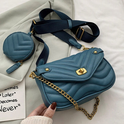 Small Fragrance Style Popular High-End Sense Chain Messenger Bag