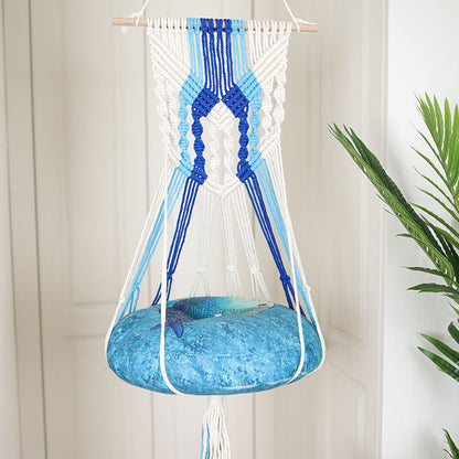 Ins Hand-Woven Cat Litter Universal Vibrato Net Red Hanging Basket Cat Hammock Pet Swing C-01
