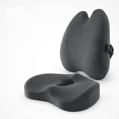 Ergonomic Car Lumbar Support Cushion Set - Memory Foam Back & Seat Cushion for Office & Car