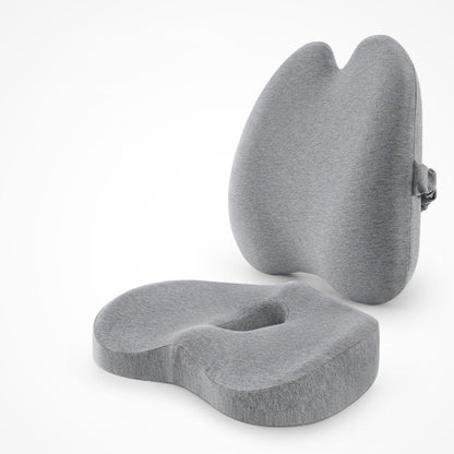 Ergonomic Car Lumbar Support Cushion Set - Memory Foam Back & Seat Cushion for Office & Car