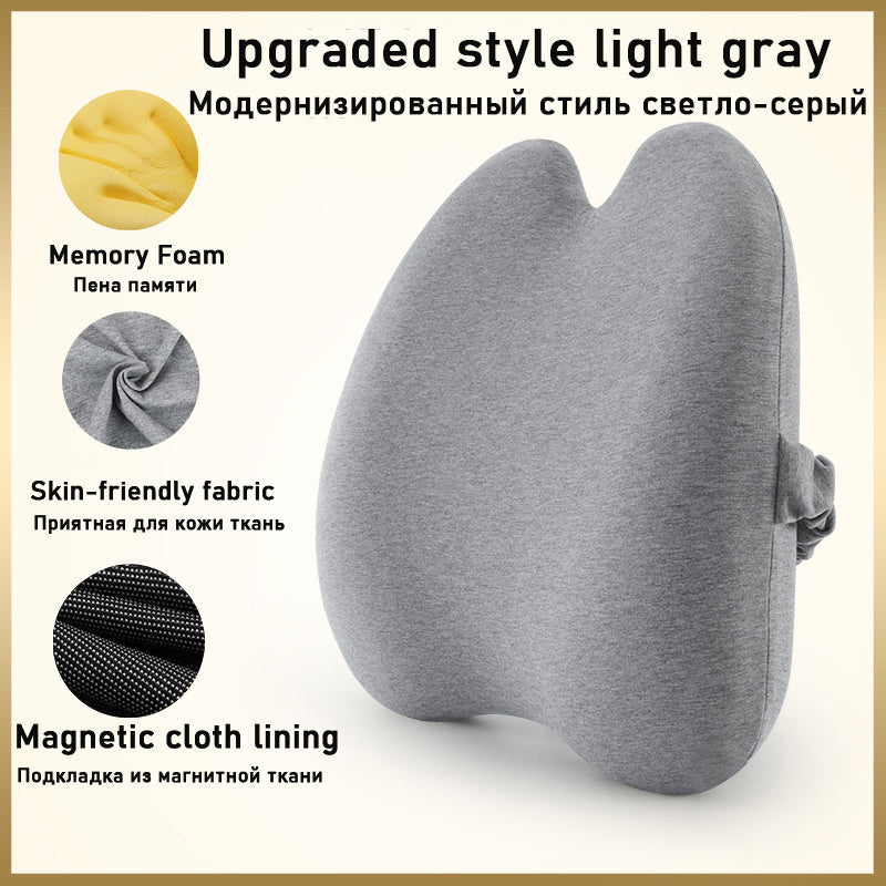 Ergonomic Car Lumbar Support Cushion Set - Memory Foam Back & Seat Cushion for Office & Car