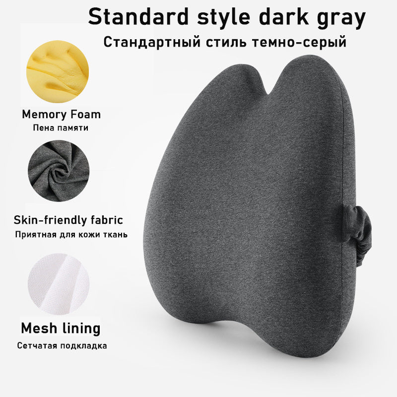 Ergonomic Car Lumbar Support Cushion Set - Memory Foam Back & Seat Cushion for Office & Car