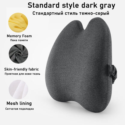 Ergonomic Car Lumbar Support Cushion Set - Memory Foam Back & Seat Cushion for Office & Car