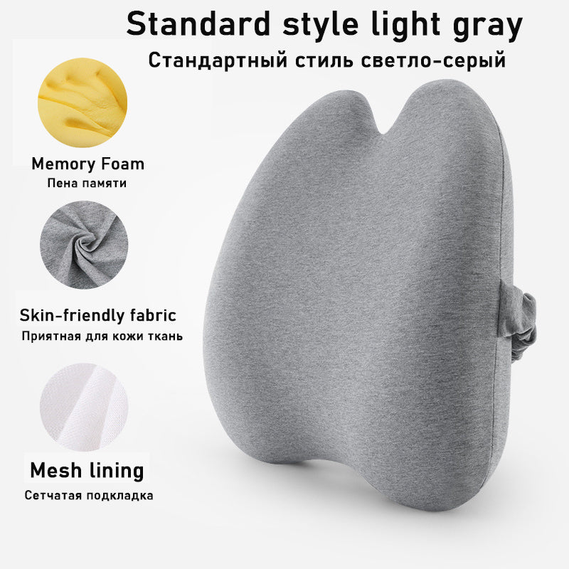 Ergonomic Car Lumbar Support Cushion Set - Memory Foam Back & Seat Cushion for Office & Car