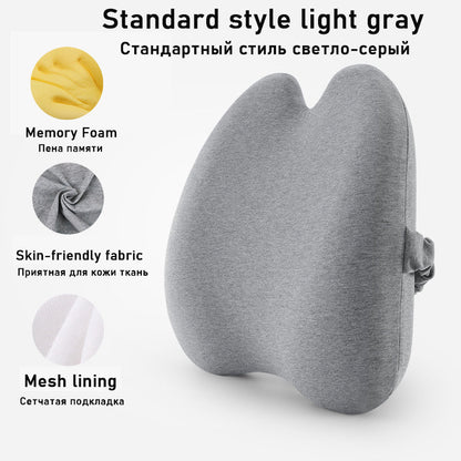 Ergonomic Car Lumbar Support Cushion Set - Memory Foam Back & Seat Cushion for Office & Car