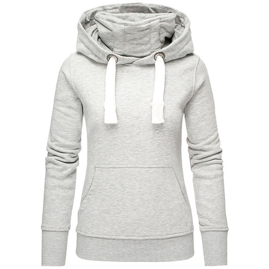 Women's Autumn And Winter Fleece Hooded Turtleneck Sweater
