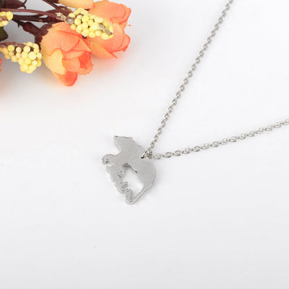Cross-border WISH Amazon Hot Selling European and American Mother's Day Gift Mama Bear Necklace