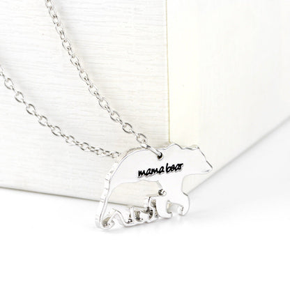 Cross-border WISH Amazon Hot Selling European and American Mother's Day Gift Mama Bear Necklace