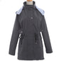 Casual hooded waist coat mid-length ladies trench coat