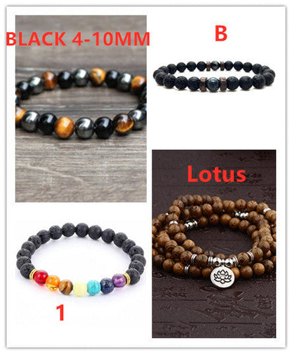 Natural Tiger Eye Stone Bracelet - Handwoven Healing Crystal Bracelet for Men & Women