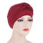 AliExpress New Side Braid Multicolor Soft Turban Hat Muslim Chemo Hat
