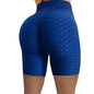 Ladies High Waist Hip Sports Pants Jacquard Bubble