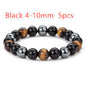 Natural Tiger Eye Stone Bracelet - Handwoven Healing Crystal Bracelet for Men & Women