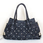 Color Matching Portable Messenger Leather Handbag