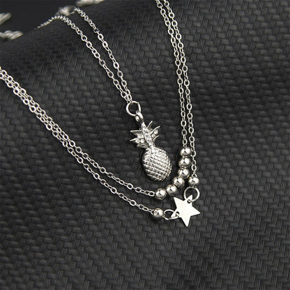 Love Peach Heart Heart-Shaped Anklet Women