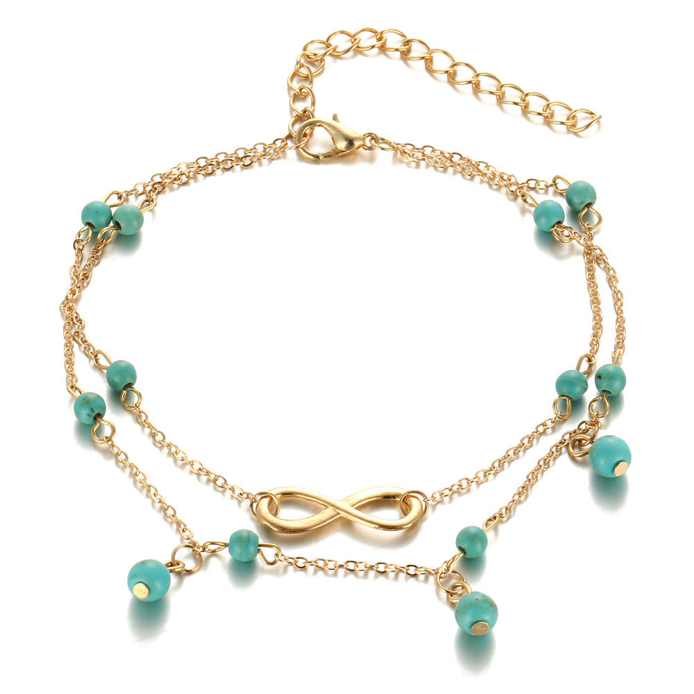 Love Peach Heart Heart-Shaped Anklet Women