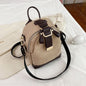 New Ladies Stitching Backpack Soft Leather