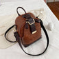 New Ladies Stitching Backpack Soft Leather