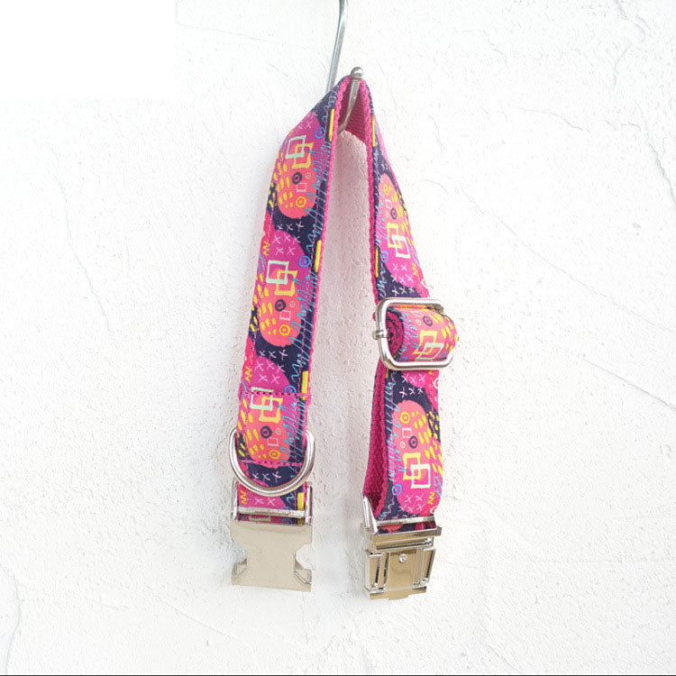 Can Be Engraved Dog Collar Alloy Buckle High Quality Traction Collar