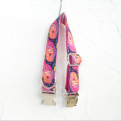 Can Be Engraved Dog Collar Alloy Buckle High Quality Traction Collar