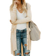 Mid-length Long-Sleeved Button Sweater Coat
