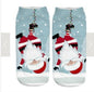 New 3D Printed Christmas Pattern Women's Boat Socks
