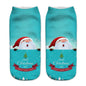New 3D Printed Christmas Pattern Women's Boat Socks