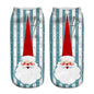 New 3D Printed Christmas Pattern Women's Boat Socks