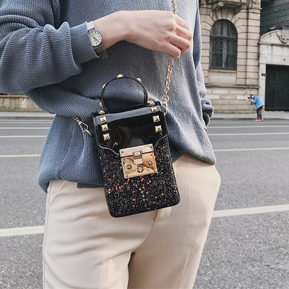 Fashion Sequined One-shoulder Phone Bag