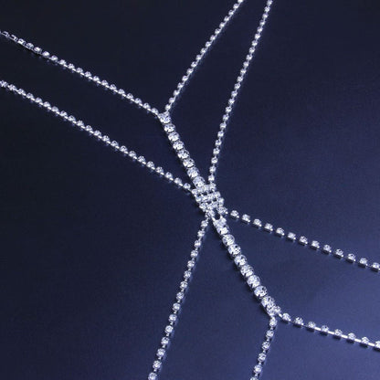 Rhinestone Body Chain Beauty Body Sexy Bikini Breast Chain European And American Beach Jewelry Women