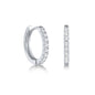 S925 Sterling Silver Geometric Round Micro-Set Earrings