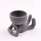 Humanoid ceramic flower pot
