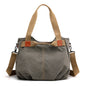 Large Capacity Simple Solid Color Multifunctional Portable Diagonal Canvas Bag