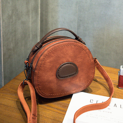 Retro Fashion One-shoulder Messenger Small Round Bag