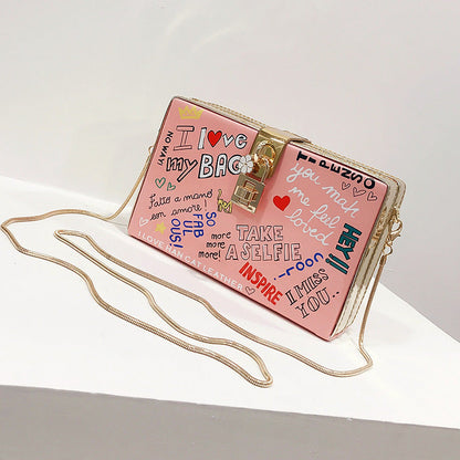 Trendy Graffiti Casual Messenger Bag