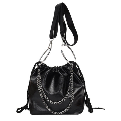 Pleated portable shoulder bag