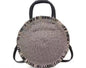 Ins wind straw woven round fringe one-shoulder beach diagonal bag