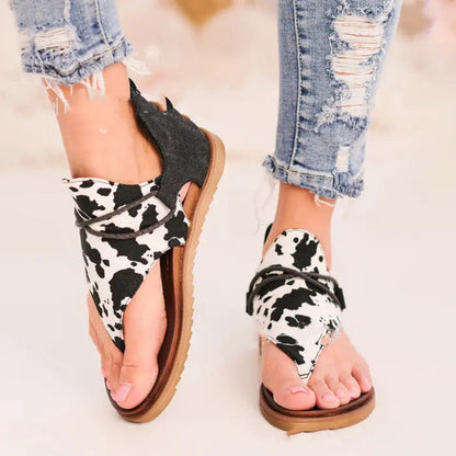 large size women flat sandals