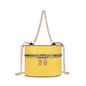 Chain crossbody bucket bag