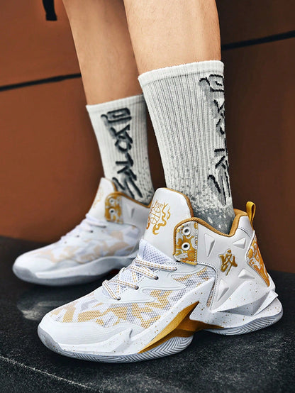 Men’s Athletic Basketball Shoes, Trendy Wear Resistant Sports Shoes For Students’ Professional Training, New Arrival