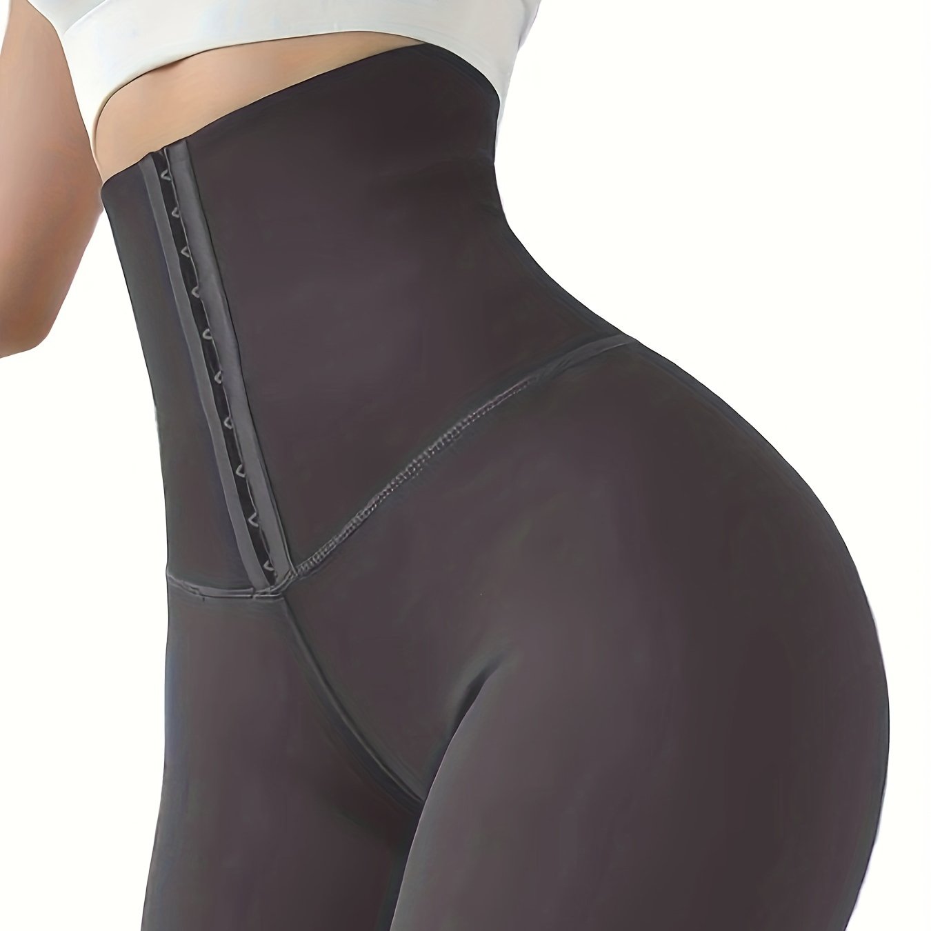 High-Waist Tummy Control Leggings - Butt Lifting Skinny Jeans for Women | Double-Breasted Button Closure