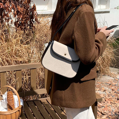 Elegant Canvas New Early Autumn New Versatile Crossbody Women's Bag