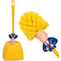 Novelty Trump-Inspired Toilet Brush Set - Freestanding Plastic Bathroom Cleaning Accessory with Durable Handle, Reusable Bowl Cleaner Tool with No Base (1 Set)