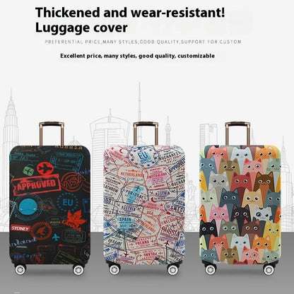 Thickening And Wear-resistant Elastic Trunk Cover Luggage Protective Trolley Travel Leather Dust Cover