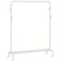 Clothes Rail, Clothes Rack, Single Clothes Hanging Rail, Heavy-Duty Metal Frame, with Wheels and Shelf, 50 kg Total Max. Load, 103. 5 cm Wide, Clothing Storage