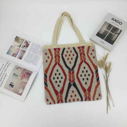 Large Capacity Woven Fabric Cute Fashion Tote Bag