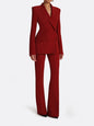 Red Double-Breasted Blazer And Trousers 2-Piece Suit